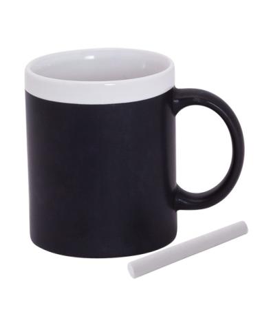 TAZA PIZARRA CERAMICA EN CAJITA INDIVIDUAL BLANCA