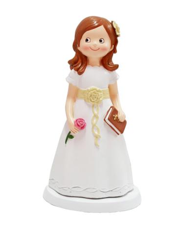 FIGURA PASTEL COMUNIÓN NIÑA LIBRO