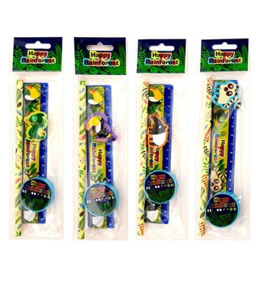 SET 4 PCS PAPELERÍA ANIMALES DE REGALO