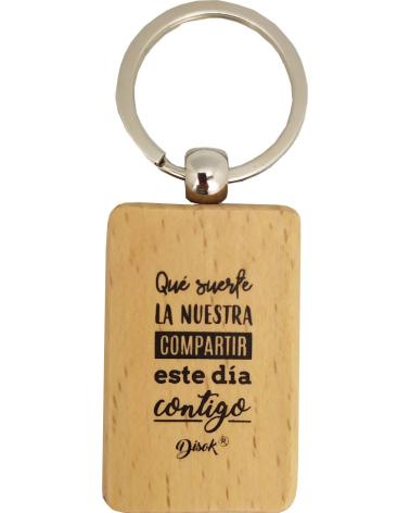 LLAVERO MADERA "SUERTE LA NUESTRA"