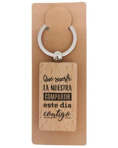 LLAVERO MADERA "SUERTE LA NUESTRA"