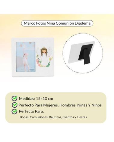 PORTAFOTOS DE MADERA COMUNIÓN NIÑA