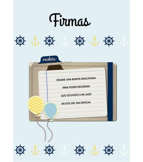 (TARA) LIBRO FIRMAS COMUNIÓN NIÑO SIN ESTUCHE