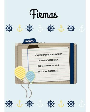 (TARA) LIBRO FIRMAS COMUNIÓN NIÑO SIN ESTUCHE