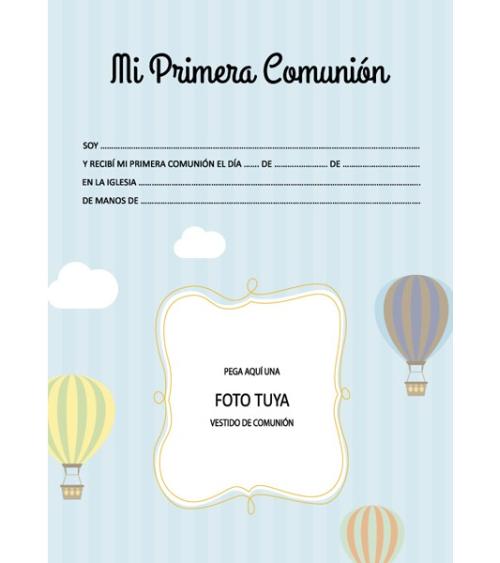 (TARA) LIBRO FIRMAS COMUNIÓN NIÑO SIN ESTUCHE
