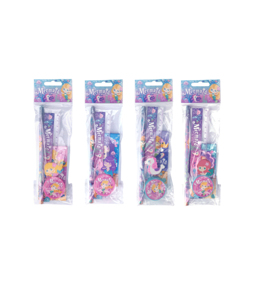 SET 5 PCS PAPELERÍA SIRENITA DE REGALO