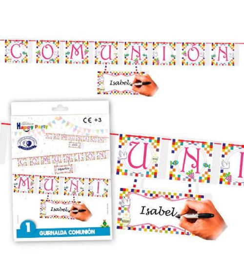 GUIRNALDA COMUNIÓN NIÑA PERSONALIZABLE