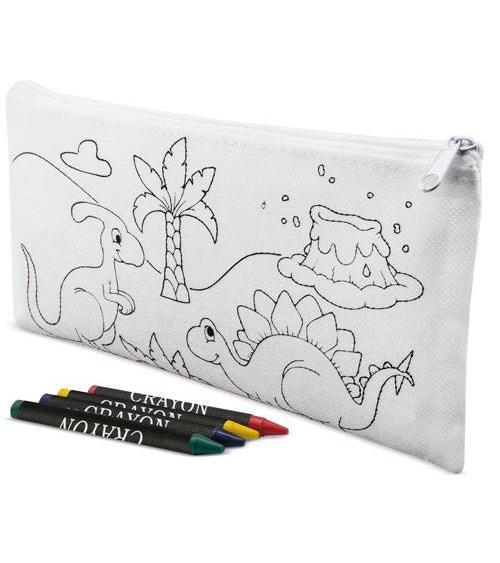 ESTUCHE CON 5 CERAS DINOS NON WOVEN