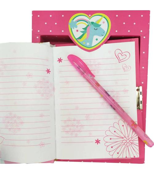 SET DE REGALO DIARIO + BOLÍGRAFO UNICORNIO