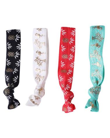 PULSERA ELÁSTICA PIÑA-FLAMENCO TROPICAL