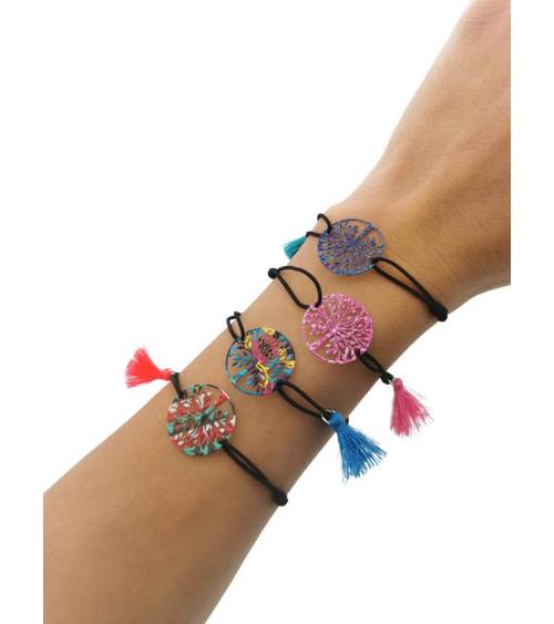 PULSERA ÁRBOL DE LA VIDA CON POMPÓN