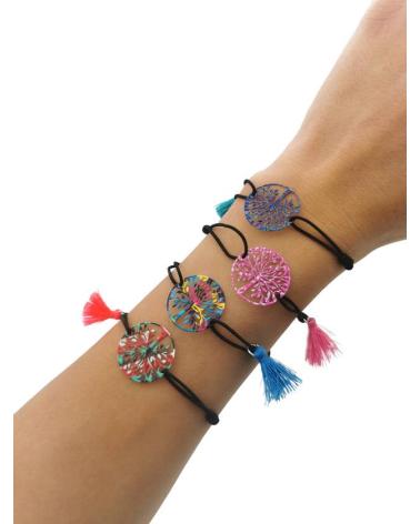PULSERA ÁRBOL DE LA VIDA CON POMPÓN