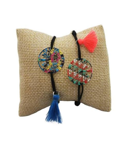 PULSERA ÁRBOL DE LA VIDA CON POMPÓN