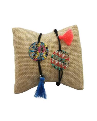 PULSERA ÁRBOL DE LA VIDA CON POMPÓN