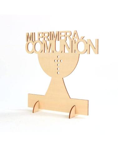 CARTEL MADERA "MI PRIMERA COMUNIÓN"