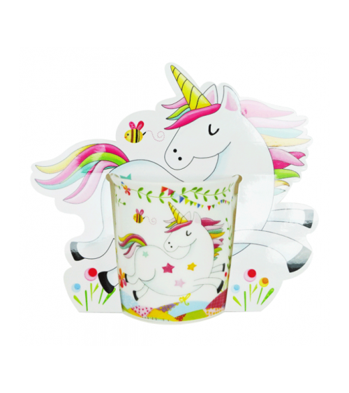 SET 12 TAZAS UNICORNIOS PRESENTADA EN BOLSA