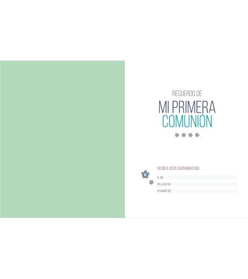 MI PRIMERA COMUNION LIBRO FOTOS Y RECUERDOS NIÑO