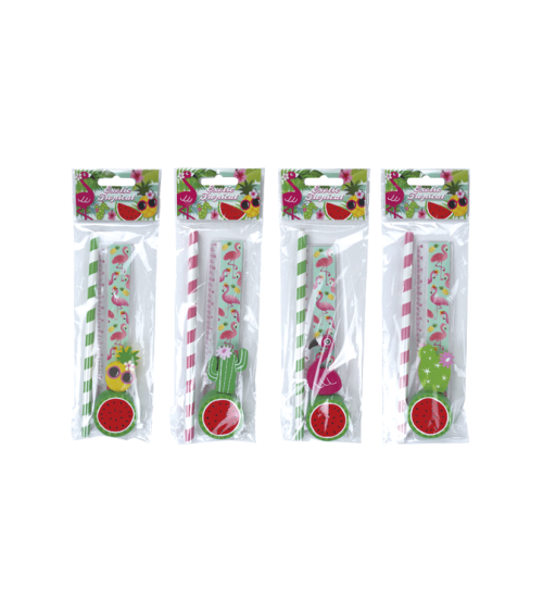 OFERTA! LOTE DE 500 SET 4 PCS PAPELERÍA TROPICAL EXOTIC