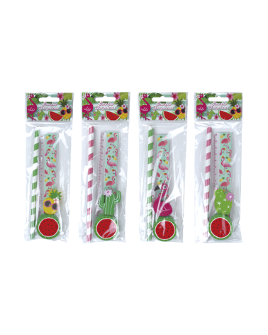 OFERTA! LOTE DE 500 SET 4 PCS PAPELERÍA TROPICAL EXOTIC