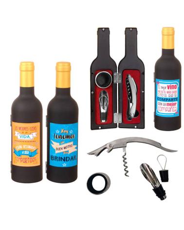 LOTE DE 3 SET DE 3 PIEZAS DE VINO "LAS MEJORES COSAS" SIN PRESENTACIÓN