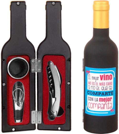 LOTE DE 3 SET DE 3 PIEZAS DE VINO "LAS MEJORES COSAS" SIN PRESENTACIÓN
