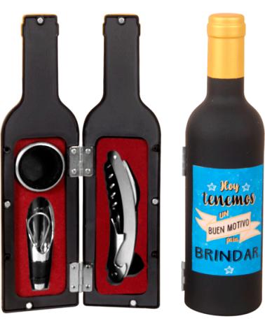 LOTE DE 3 SET DE 3 PIEZAS DE VINO "LAS MEJORES COSAS" SIN PRESENTACIÓN