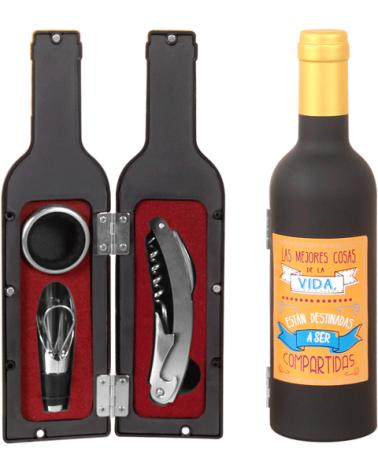 LOTE DE 3 SET DE 3 PIEZAS DE VINO "LAS MEJORES COSAS" SIN PRESENTACIÓN