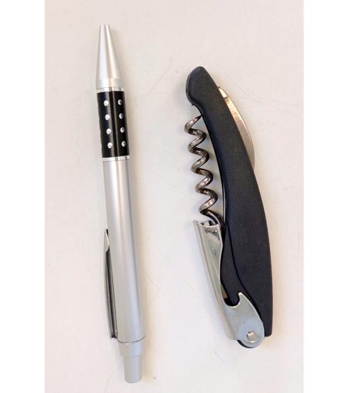 LOTE 4 BOLÍGRAFOS DE COLOR PLATA + 4 NAVAJAS SIN PRESENTACIÓN