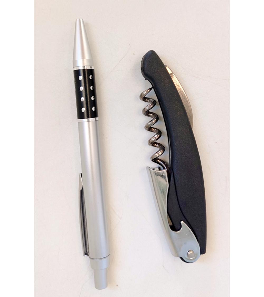 LOTE 4 BOLÍGRAFOS DE COLOR PLATA + 4 NAVAJAS SIN PRESENTACIÓN