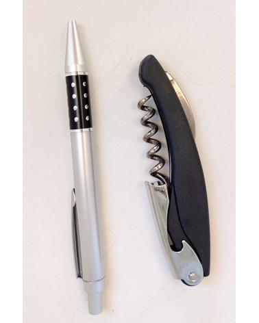 LOTE 4 BOLÍGRAFOS DE COLOR PLATA + 4 NAVAJAS SIN PRESENTACIÓN