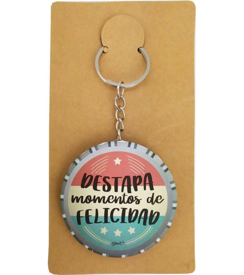 LLAVERO CHAPA ABRIDOR "MOMENTOS DE FELICIDAD"