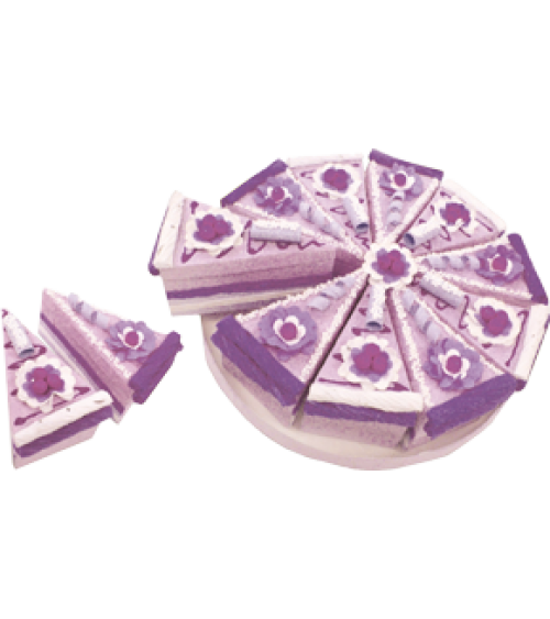 SET 10 CAJAS PORCIÓN PASTELITO + DISPLAY LILA