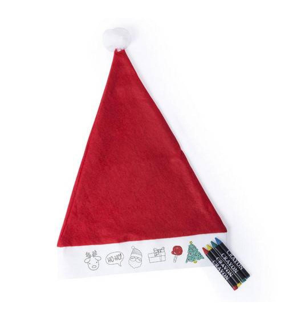 GORRO PAPA NOEL NIÑO PARA COLOREAR