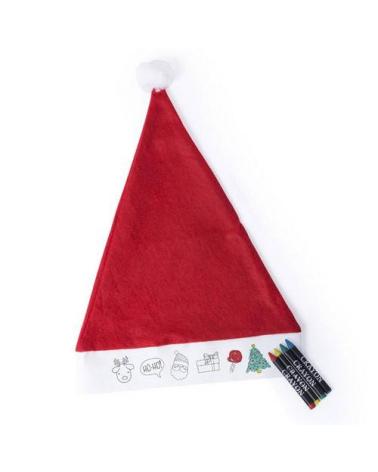 GORRO PAPA NOEL NIÑO PARA COLOREAR