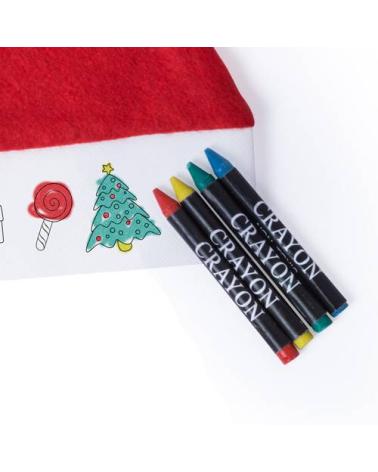 GORRO PAPA NOEL NIÑO PARA COLOREAR