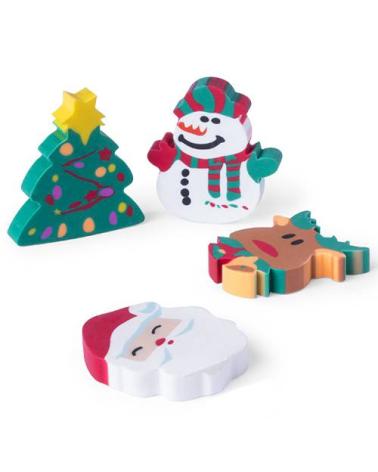 SET 4 GOMAS DE BORRAR NAVIDAD
