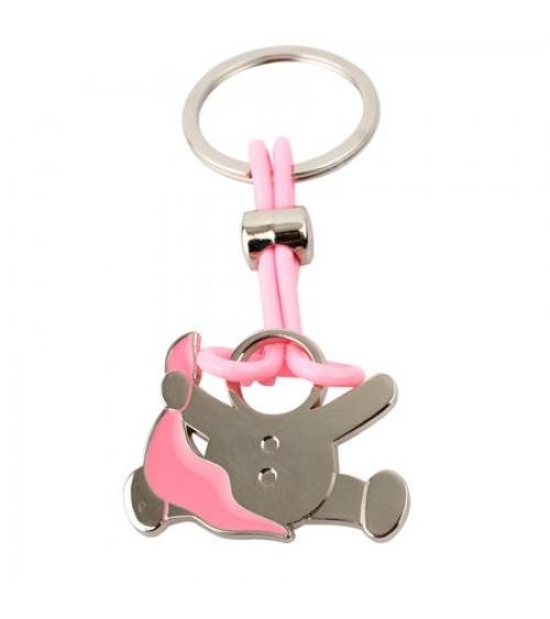 LOTE 16 LLAVEROS BEBE EN CAJA ROSA