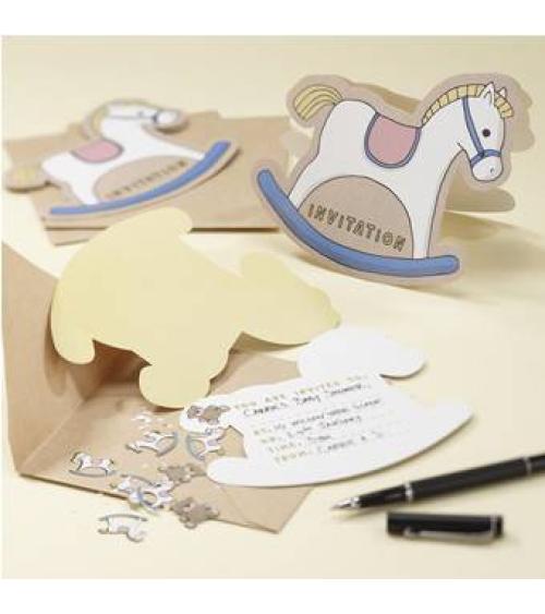 PACK 10 INVITACIONES BEBÉ VINTAGE