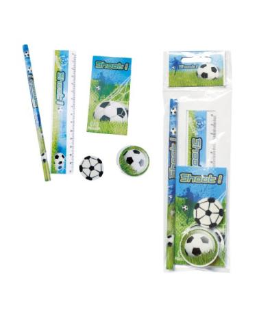 SET 5 PCS PAPELERÍA FÚTBOL DE REGALO