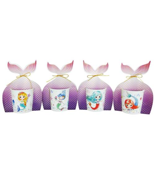 TAZA SIRENA PRESENTADA EN BOLSA DE REGALO COLA