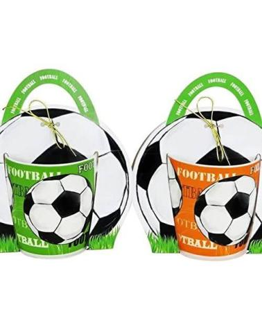 SET 12 TAZAS FÚTBOL EN BOLSA DE REGALO
