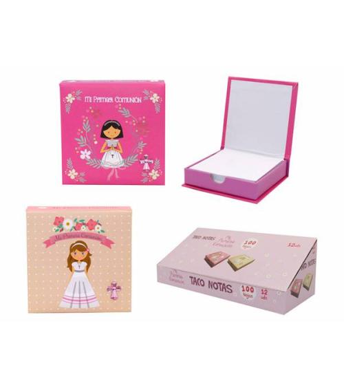 HOJAS BLANCAS PRESENTADAS EN CAJA MI PRIMERA COMUNION