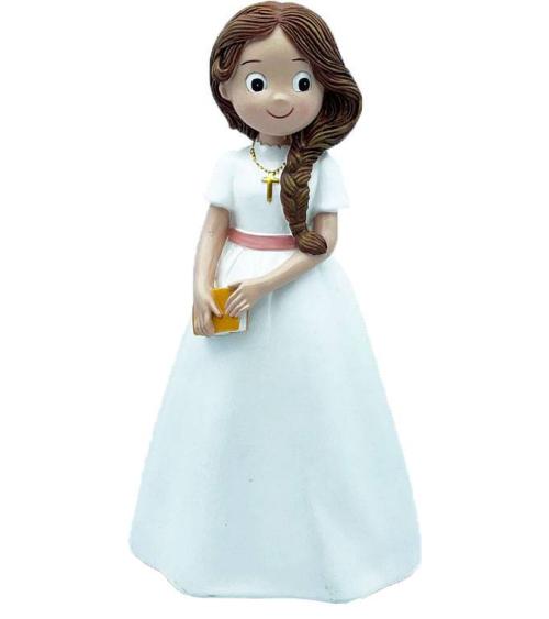 FIGURA CERÁMICA COMUNIÓN ROSARIO NIÑA