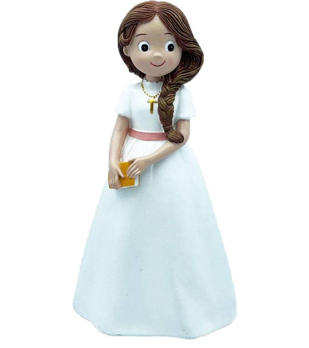FIGURA CERÁMICA COMUNIÓN ROSARIO NIÑA