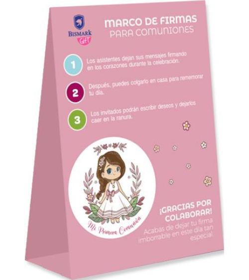 CUADRO DE INVITADOS PRIMERA COMUNION NIÑA