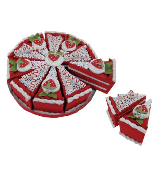 SET 10 CAJAS PORCIÓN PASTELITO + DISPLAY ROJO