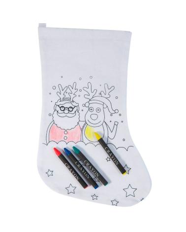 CALCETINES NAVIDAD PARA COLOREAR PAPA NOEL