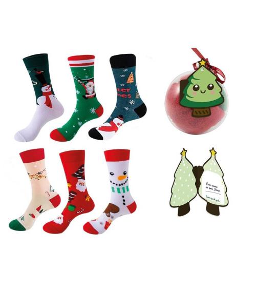 CALCETINES NAVIDAD EN BOLA REGALO